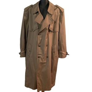 44 Long London Fog Westwood double breasted union made classic trench coat